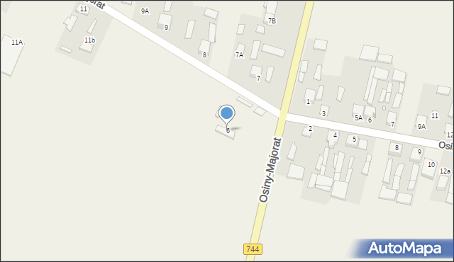 Osiny-Majorat, Osiny-Majorat, 6, mapa Osiny-Majorat