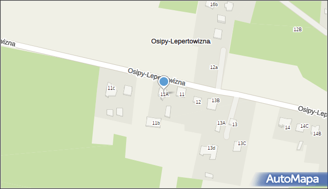 Osipy-Lepertowizna, Osipy-Lepertowizna, 11A, mapa Osipy-Lepertowizna