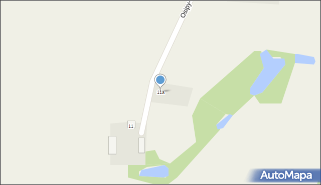 Osipy-Wydziory Pierwsze, Osipy-Wydziory Pierwsze, 11a, mapa Osipy-Wydziory Pierwsze