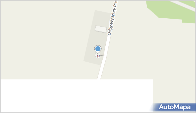 Osipy-Wydziory Pierwsze, Osipy-Wydziory Pierwsze, 14, mapa Osipy-Wydziory Pierwsze