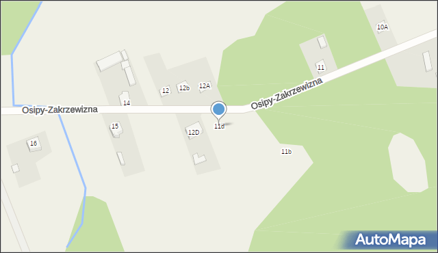 Osipy-Zakrzewizna, Osipy-Zakrzewizna, 11d, mapa Osipy-Zakrzewizna