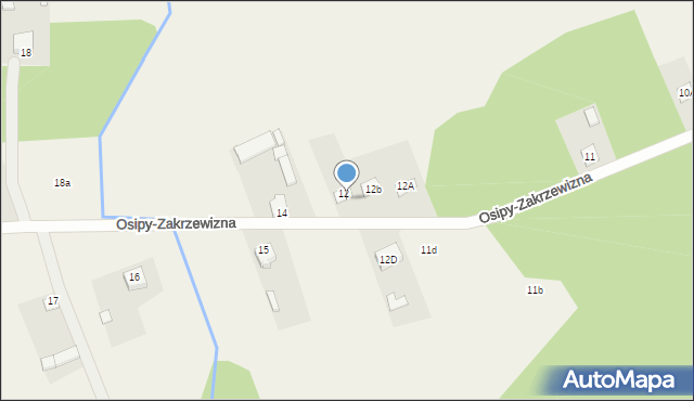 Osipy-Zakrzewizna, Osipy-Zakrzewizna, 12c, mapa Osipy-Zakrzewizna