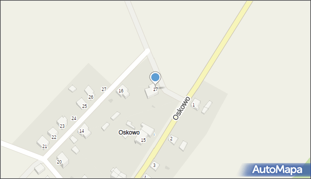 Oskowo, Oskowo, 17, mapa Oskowo