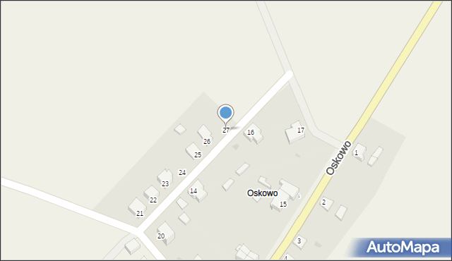 Oskowo, Oskowo, 27, mapa Oskowo