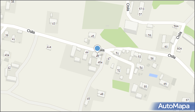Osła, Osła, 46, mapa Osła