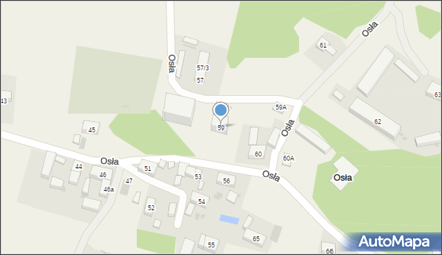 Osła, Osła, 59, mapa Osła