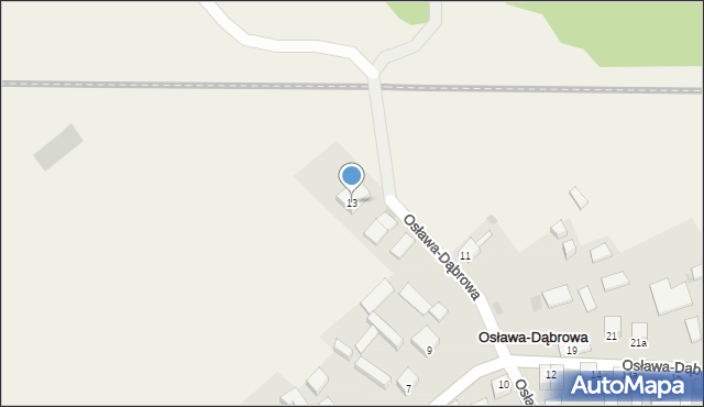 Osława-Dąbrowa, Osława-Dąbrowa, 13, mapa Osława-Dąbrowa