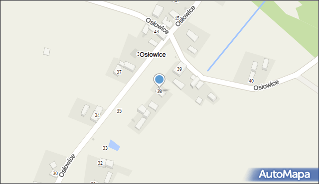 Osłowice, Osłowice, 38, mapa Osłowice