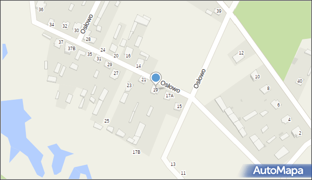 Osłowo, Osłowo, 19, mapa Osłowo