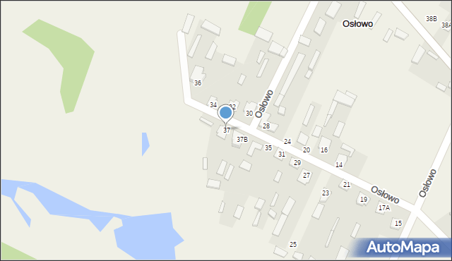 Osłowo, Osłowo, 37, mapa Osłowo
