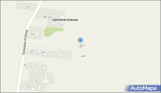 Osmolice-Kolonia, Osmolice-Kolonia, 13, mapa Osmolice-Kolonia