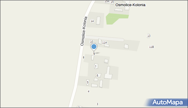 Osmolice-Kolonia, Osmolice-Kolonia, 9, mapa Osmolice-Kolonia