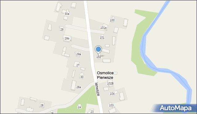 Osmolice Pierwsze, Osmolice Pierwsze, 102, mapa Osmolice Pierwsze