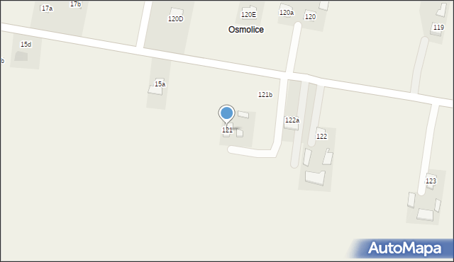 Osmolice Pierwsze, Osmolice Pierwsze, 121, mapa Osmolice Pierwsze