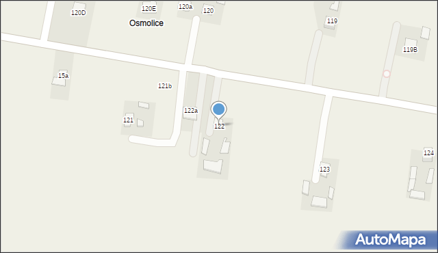 Osmolice Pierwsze, Osmolice Pierwsze, 122, mapa Osmolice Pierwsze