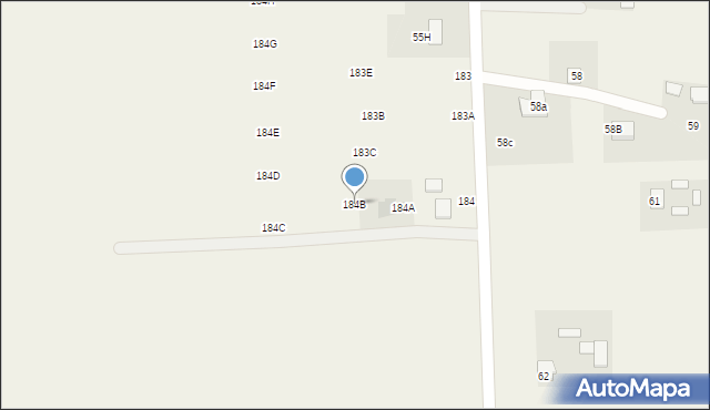 Osmolice Pierwsze, Osmolice Pierwsze, 184B, mapa Osmolice Pierwsze