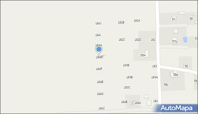 Osmolice Pierwsze, Osmolice Pierwsze, 184G, mapa Osmolice Pierwsze