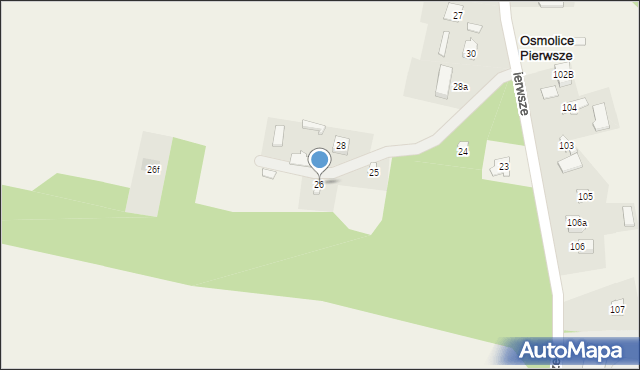 Osmolice Pierwsze, Osmolice Pierwsze, 26, mapa Osmolice Pierwsze
