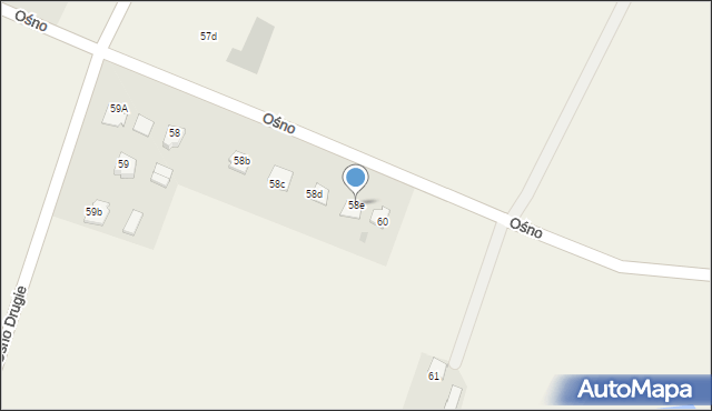 Ośno, Ośno, 58e, mapa Ośno