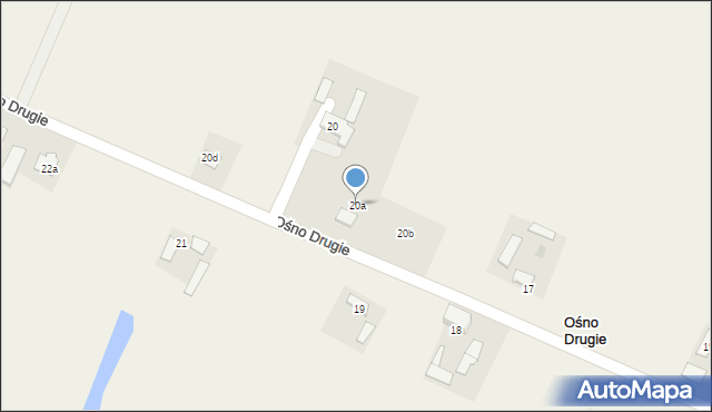 Ośno Drugie, Ośno Drugie, 20a, mapa Ośno Drugie