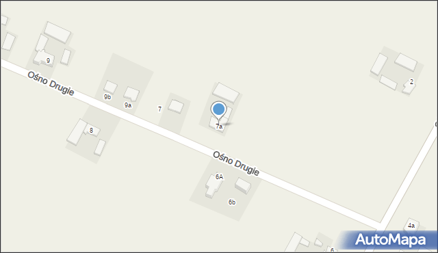 Ośno Drugie, Ośno Drugie, 7a, mapa Ośno Drugie