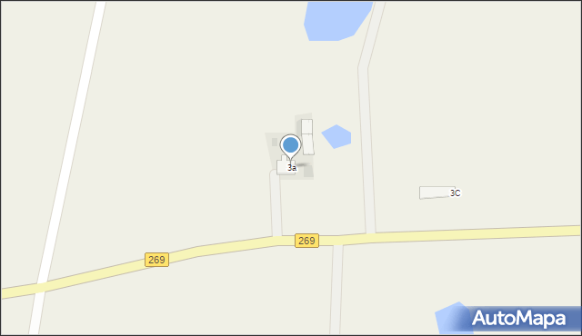 Ośno Górne, Ośno Dolne, 3a, mapa Ośno Górne