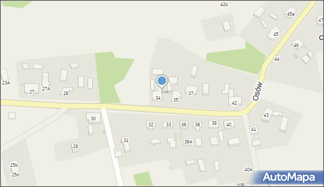 Osów, Osów, 34a, mapa Osów