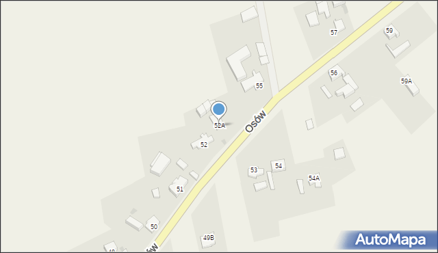 Osów, Osów, 52A, mapa Osów