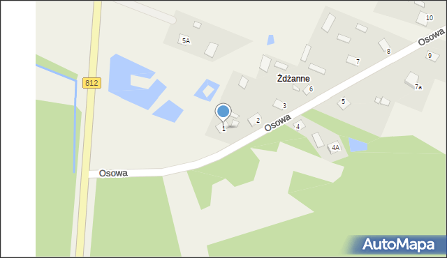 Osowa, Osowa, 1, mapa Osowa