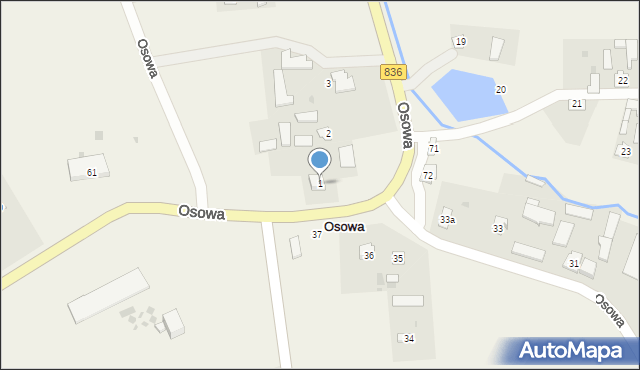 Osowa, Osowa, 1, mapa Osowa