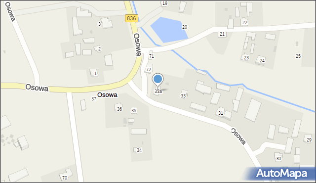 Osowa, Osowa, 33a, mapa Osowa