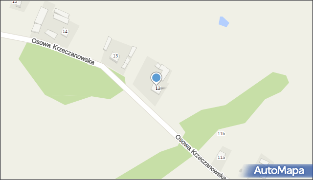 Osowa Krzeczanowska, Osowa Krzeczanowska, 12a, mapa Osowa Krzeczanowska