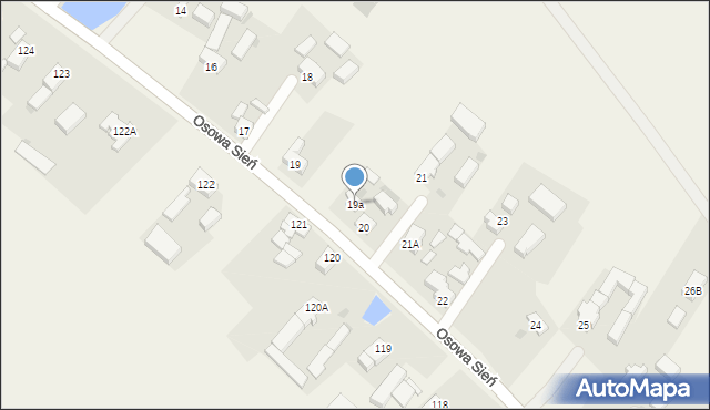 Osowa Sień, Osowa Sień, 19a, mapa Osowa Sień