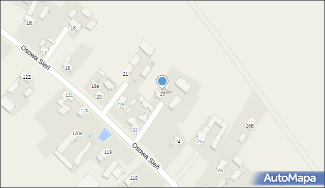 Osowa Sień, Osowa Sień, 23, mapa Osowa Sień