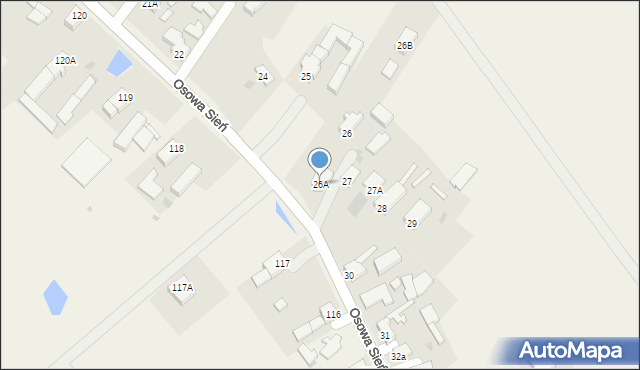 Osowa Sień, Osowa Sień, 26A, mapa Osowa Sień