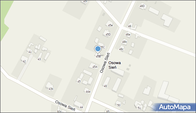 Osowa Sień, Osowa Sień, 45B, mapa Osowa Sień