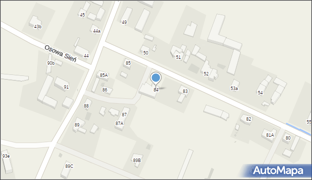 Osowa Sień, Osowa Sień, 84, mapa Osowa Sień