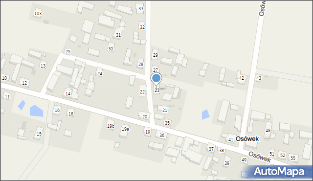 Osówek, Osówek, 23, mapa Osówek