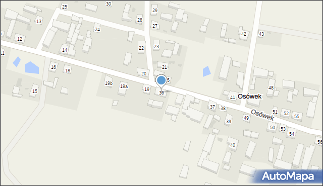Osówek, Osówek, 36, mapa Osówek