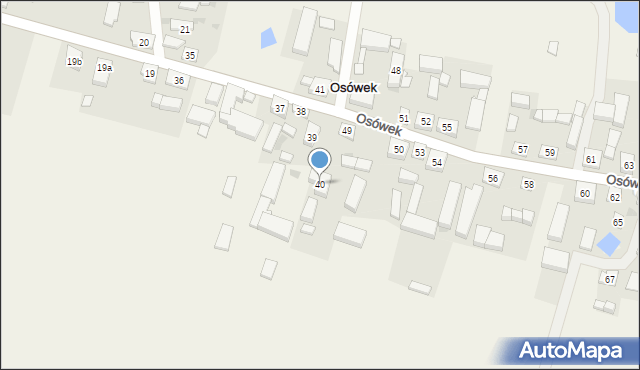 Osówek, Osówek, 40, mapa Osówek