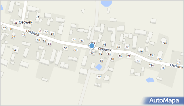 Osówek, Osówek, 60, mapa Osówek