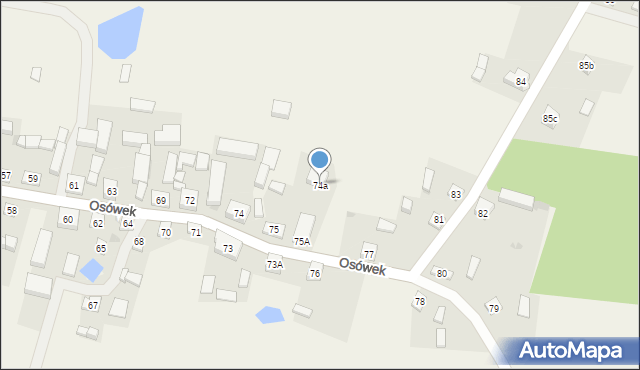 Osówek, Osówek, 74a, mapa Osówek