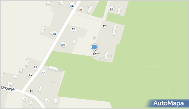 Osówek, Osówek, 86, mapa Osówek