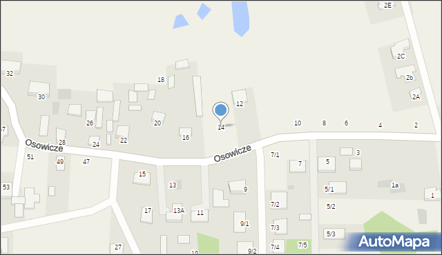 Osowicze, Osowicze, 14, mapa Osowicze
