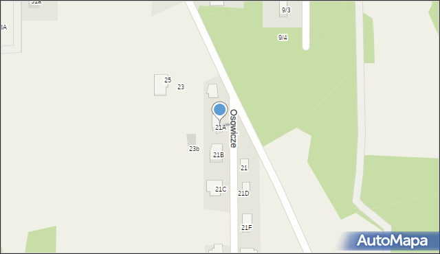 Osowicze, Osowicze, 21A, mapa Osowicze
