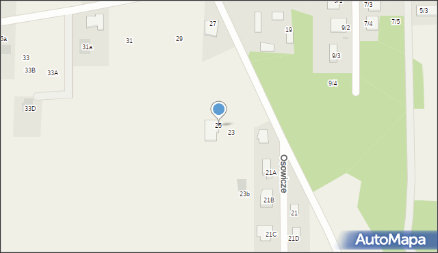 Osowicze, Osowicze, 25, mapa Osowicze