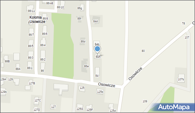 Osowicze, Osowicze, 84A, mapa Osowicze