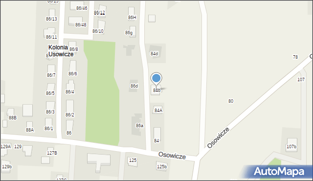 Osowicze, Osowicze, 84b, mapa Osowicze