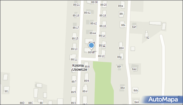 Osowicze, Osowicze, 86/48, mapa Osowicze