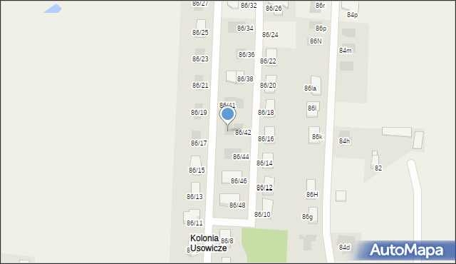 Osowicze, Osowicze, 86ab, mapa Osowicze